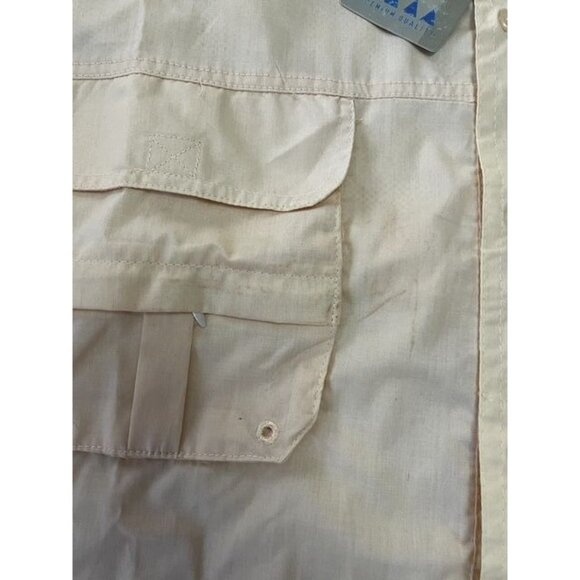 Y2K 10,000 Ft Above Sea Level Men’s Safari Fishing Shirt – Size L – Yellow – NWT - Picture 5 of 9